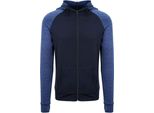 Awdis Cool - Felpa Con Cappuccio E Zip Integrale Da Uomo PC5293 (S) (Blu Navy Screziato)