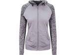 Awdis Cool - Felpa Con Cappuccio "Zoodie"" Con Zip A Tutta Lunghezza Da Donna PC5329 (S) (Grigio/Grigio Screziato)"