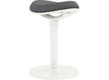 Sgabello Homcom, Sgabello Ergonomico Per Ufficio, Sgabello Da Lavoro Regolabile In Altezza Da 56,5-71,5 Cm, Sedia Girevole Per Ufficio, Studio, Rete, Grigio