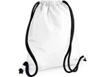 Bagbase - Borsa Da Ginnastica "Icon"" PC5456 (Taglia Unica) (Bianco/Nero)"