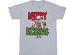 Rick And Morty - Maglietta "Merry Rickmas"" Da Uomo BI44592 (S) (Grigio)"