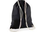 Westford Mill - Borsa Da Ginnastica, Cotone PC5783 (Taglia Unica) (Nero/Naturale)