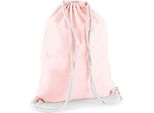 Westford Mill - Borsa Da Ginnastica, Cotone PC5783 (Taglia Unica) (Rosa Pastello/Bianco)