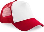 Beechfield - Cappello Trucker Snapback Per Uomini/Donne Unisex PC5762 (Taglia Unica) (Rosso/Bianco)