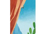 Henry Rivers - Leinwanddruck "Canyon Climb"" PM10422 (50 Cm X 40 Cm) (Blau/Braun/GrüN)"
