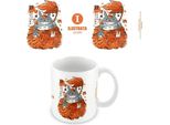 Ilustrata - Tazza Da Caffè "My Neighbour Autumn"" PM10327 (Taglia Unica) (Bianco/Rosso)"