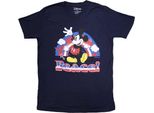 Topolino - Maglietta "Peace"" Per Uomo/Donna Unisex RO11401 (L) (Blu Navy)"