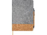 Taccuino "Veronica"", Copertina Rigida, A5 PF4457 (Taglia Unica) (Grigio/Naturale)"
