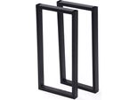 Telaio Del Tavolo Corridoi Per Tavoli MøLdrup In Set Da 2 Per Tavoli Da Pranzo Gambe Del Tavolo 56 X 27 Cm Gambe Per Mobili In Acciaio Nero