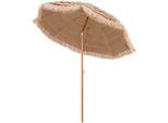Costway Ombrellone Hawaii 213,5 Cm, Ombrellone Da Spiaggia In Paglia, Upf 50+, Pieghevole A 30°, Ombrellone Da Giardino