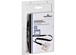 Durable Portanome 60X90 Mm Con Cordoncino In Tessuto 20, 5 Pezzi, Nero, 860001