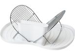 Scolapiatti Excellent Houseware, Polipropilene/Acciaio Inox, 46X36 Cm, Bianco