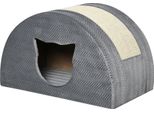 Pawhut Grotta Per Gatti Con Tiragraffi Letto Per Gatti Casa Per Gatti Casa Per Gatti Sisal Grigio 48,5 X 30 X 30 Cm