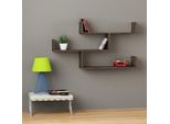 Decortie Tibet Scaffale A Muro Libreria Moderna Caffè Scuro 120 X 23 X 66 Cm
