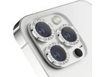 Inf Protezione Fotocamera Con Strass Confezione Da 2 D'argento