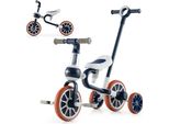 Costway Triciclo 4 In 1 Per Bambini, Balance Bike E Push Bike Con Manico Regolabile E Pedali Rimovibili, Per Bambini Dai 2 Ai 4 Anni Blu