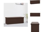 Vidaxl Panca Pieghevole Con Vano Portaoggetti In Pvc Marrone - Panche Da Corridoio E Cassapanca