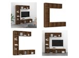 Vidaxl 3 Pezzi Libreria / Mobile Tv Look Rovere Marrone - Libreria - Librerie - Librerie - Scaffale A Muro