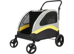 Wisfor Passeggino Per Cani 2 In 1 Box Per Cani Passeggino Per Cani Pieghevole Fino A 42 Kg Passeggino Per Animali Domestici Con Finestre A Rete Maniglia Regolabile Passeggino Per Gatti Jogger
