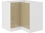 Armadietto Inferiore Ad Angolo Lajla - 90X90 Cm, Cappucino / Bianco