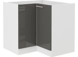 Armadietto Inferiore Ad Angolo Lajla - 90X90 Cm, Grigio / Bianco