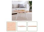 The Living Store Piano D'appoggio Quadrato 60X60X2,5 Cm In Legno Massiccio Di Faggio