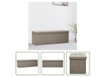 The Living Store Panca Pieghevole Con Spazio Per Riporre Oggetti In Lino Color Taupe
