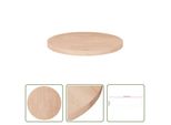 The Living Store Piano Del Tavolo Rotondo Ø30X2,5 Cm Legno Massiccio Di Rovere Non Trattato