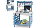 Costway Cucina Di Fango Per Bambini All'aperto, Cucina Per Bambini Bifacciale In Legno Di Abete Con Funzione Acqua