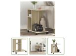 The Living Store Tavolino Con Rotelle Rovere Sonoma 50X30X55 Cm Materiale In Legno