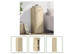 The Living Store Credenza Rovere Sonoma 30X42,5X93 Cm Materiale In Legno