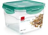 Contenitore Ermetico Per Alimenti Ibili, Plastica, Quadrato, Trasparente/Verde