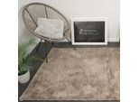 Consilio Concept Cloud Tappeto In Pelliccia 140X200 Taupe Tappeto Supersoft 39 Mm Di Altezza Morbida Imitazione Pelliccia Di Coniglio