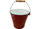 Secchio Universale Ibili-Roja, Acciaio Smaltato, 22 Cm, Rosso/Bianco