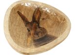 Piatto Di Pasqua In Legno Decorazione Coniglio Piatto 25X26Cm Natura Decorazione Di Pasqua