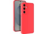 Avizar, Samsung Galaxy S25 Plus Custodia In Silicone Morbido Per Proteggere Il Modulo Della Fotocamera, Rosso