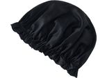 Inf Cuffia Da Notte In Seta Al 100% Per Donna, Morbida Sciarpa Per Dormire Nero Xl