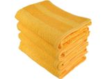 Set Di Asciugamani In Bambù Stripe 50X90 Cm 4 Pezzi Giallo