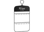 Excellent Houseware Portabottiglie Da 10 Bicchieri, Metallo, 31X60X11 Cm, Nero