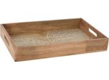 Vassoio Da Portata Excellent Houseware, Legno Di Mango, 45,5X29,5X7 Cm, Marrone