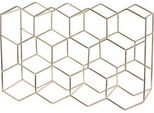 Excellent Houseware Portabottiglie Per 11 Bottiglie, Metallo, 44X15X29 Cm, Oro