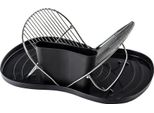Scolapiatti Excellent Houseware, Polipropilene/Acciaio Inox, 46X36 Cm, Nero