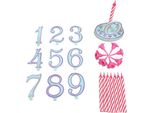 Set Di 8 Candeline Di Compleanno Ibili-Flex, 6 Cm, Rosse