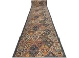 Tappeto Antiscivolo Modern Classic Classico Beige / Grigio 19 100Cm Multicolore 100X500 Cm