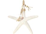Appendino Decorativo In Legno A Forma Di Stella Marina 30Cm Maritime Shabby Chic