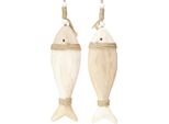 Ciondolo Decorativo A Forma Di Pesce Marino In Legno Paulownia 27 Cm, Set Da 2 Pezzi, 2 Pezzi