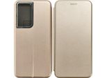 Beline Custodia Libro Magnetico Samsung S21 Ultra Oro/Oro Copertura Protettiva