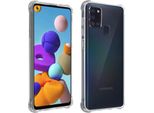 Akashi, Akashi Samsung Galaxy A21S Custodia In Silicone, Antiurto, Trasparente
