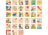 Goki 56775 Memo Gioco Delle Professioni 5 X 5 Cm, Legno, 32 Pezzi, Per Pezzo, Colorato