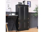 Costway Armadio Multiuso Vintage Con Ripiano Regolabile Armadio Per Bagno Armadio Per Corridoio Armadio Per Guardaroba Cassettiera Per Cucina Soggiorno E Camera Da Letto Nero